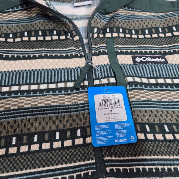 NWT Columbia Men's Sweater Weather Printed Half Zip II Sweater Medium - Picture 9 of 14